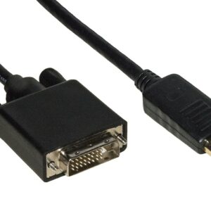 Cavo Displayport Maschio - Dvi Maschio Contatti Dorati Mt. 10