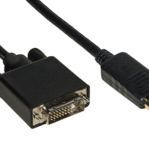 Cavo Displayport Maschio - Dvi Maschio Contatti Dorati Mt. 5