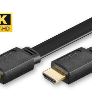 Cavo Hdmi Piatto Mt. 3 High Speed Con Ethernet Colore Nero