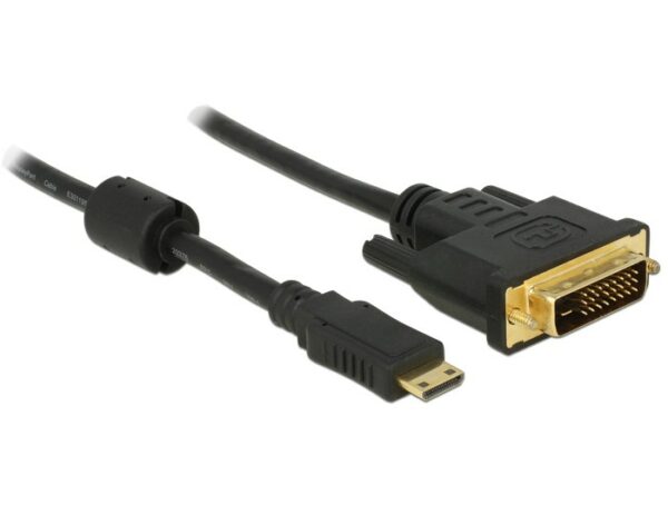 Cavo Mini Hdmi C Maschio - Dvi 24+1 Maschio Mt 2 Delock