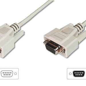 Cavo Prolunga Per Modem- Mouse Ecc. Pin-To-Pin (Modem Cable) 9 Poli Maschio/Femmina Mt. 5 Custodie Pressofuse (Ak 132 5M)