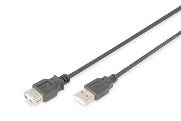 Cavo Prolunga Usb 2.0 Connettori A-A Connettori Maschio/Femmina - Mt. 3 Colore Nero