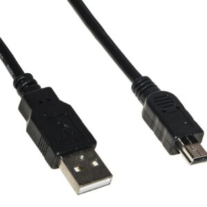 Cavo Usb 2.0 Mini "B" 5 Poli Per Ricarica O Trasmissione Dati In Rame Mt.1,8