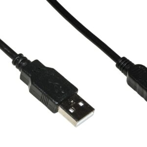 Cavo Usb 2.0 Mini B 5 Poli Per Ricarica O Trasmissione Dati In Rame Mt.1