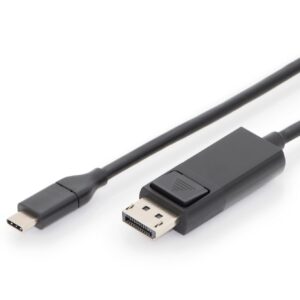 Cavo Usb Tipo-C / Displayport Maschio/Maschio 2 Mt 4K/60Hz, 32,4 Gb Nero