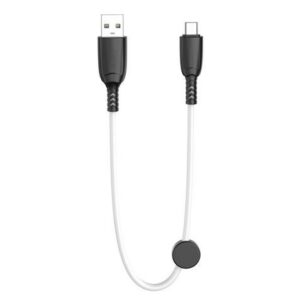 Cavo di ricarica rapida USB XO NB247 - Micro USB - 6 A - 25 cm con clip - bianco