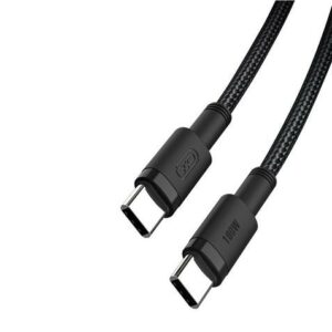 Cavo intrecciato XO da USB-C maschio a USB-C maschio 100 W - Carica + trasmissione dati ad alta velocità - Lunghezza 1,50 m