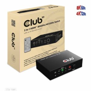 Club 3D Switch 3 To 1 Hdmit 8K60Hz