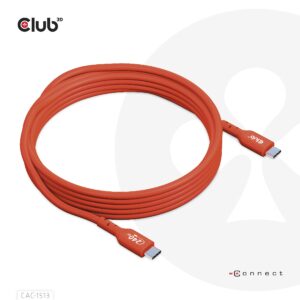 Club 3D Usb2 Type-C Bi-Directional Usb-If Certified Cable Data 480Mb, Pd 240W(48V/5A) Epr M/M 3M / 9