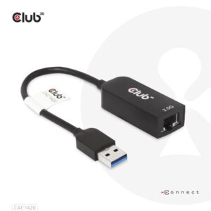 Club3D Adattatore Usb 3.2 Gen1 Type A To Rj45 2.5Gbps