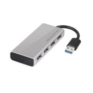 Club3D Adattatore Usb Type A 3.1 Gen 1 To 4 X Usb Type A 3.0 Aluminium Casing With Power