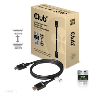 Club3D Hdmi 2.1 Male To Hdmi 2.1 Male Ultra High Speed 10K 120Hz  1M/ 3.28Ft