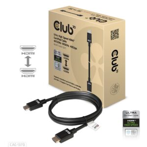 Club3D Hdmi 2.1 Male To Hdmi 2.1 Male Ultra High Speed 10K 120Hz  1M.5/ 4.928Ft