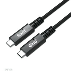 Club3D Usb4 Type C Gen 3X2 Bi Directional Cable 40Gbps 8K60Hz 100W Powerdelivery M/M