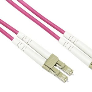 Confezione 10 Cavo Fibra Ottica Lc A Lc Multimode Duplex Om4 Guaina 2 Mm 50/125 Mt.1