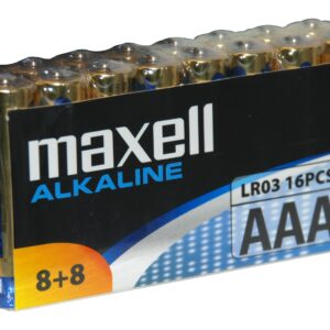 Confezione da 16 batterie alcaline Maxell LR03 AAA 1,5 V