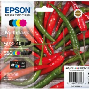 ORIGINALE Epson Multipack nero / ciano / magenta / giallo C13T09R94010 503XL+503 1045 pagine 6,4ml