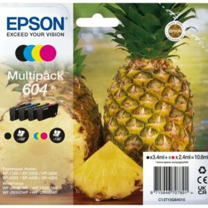 Confezione da 4 cartucce d inchiostro originali Epson 604 - C13T10G64010