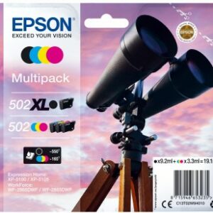 Confezione da 4 cartucce inchiostro originali Epson 502XL 502 - C13T02W94010