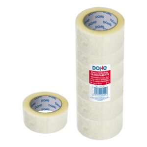 Confezione da 6 nastri adesivi Dohe in polipropilene - Misure 48 mm x 66 m - Trasparente