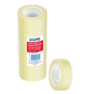 Confezione da 8 nastri adesivi in ??polipropilene trasparente Dohe 19 mm x 33 m