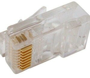 Connettore Plug 8 Poli Cat. 5E Rj45 Schermato Per Cavo Rete Solido