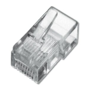 Connettore Plug 8 Poli Cat. 5E Utp Non Schermato Rj45 Per Cavo Rete Flessibile (A-Mo 8/8 Sr)