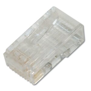 Connettore Plug 8 Poli Non Schermato Cat. 6 Utp Rj45 Con Inseritore Per Cavo Rete Flessibile