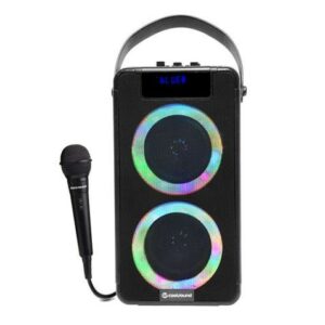 Coolsound Party Boom A360 Altoparlante Bluetooth Portatile 100W 2x 4 - Illuminazione LED - USB, MicroSD, Jack 3.5mm - Batteria 3.7V 4500mAh - Maniglia per il Trasporto - Microfono Incluso