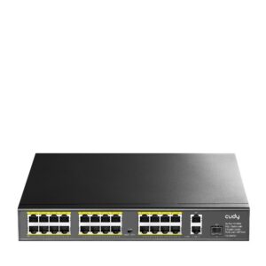 Cudy FS1026PS1 switch di rete Non gestito Gigabit Ethernet (10/100/1000) Supporto Power over Ethernet (PoE) Nero