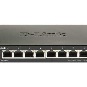 D-Link DGS-1100-08V2 switch di rete Gestito Gigabit Ethernet (10/100/1000) Nero