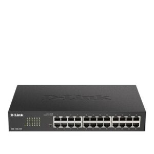 D-Link Switch Smart Managed 24 Porte Gigabit, Fanless, 802.1Q Vlan, 802.1P Qos, 11 Rackmount Installation