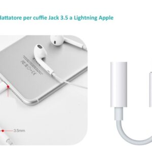 DEVIA ADATTATORE AUDIO JACK 3,5" A LIGHTINING APPLE DEADLJ550W