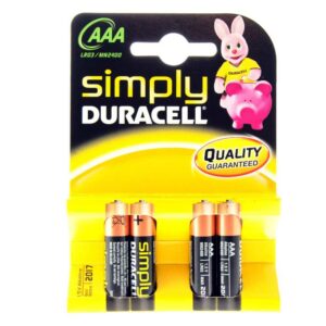 DURACELL BATTERIE MINI STILO CONFEZIONE 4 PZ AAA LR03 / MN2400