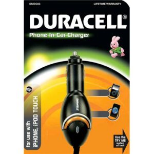 DURACELL CARICABATTERIA DA AUTO PER IPHONE 4 4S IPOD DMDC03