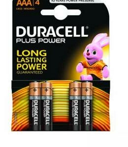 DURACELL PLUS POWER AAA MINI STILO 4PCS MN2400B4