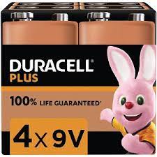 DURACELL PLUS POWER PILA 9V PP3 CONFEZIONE 4PZ MN1604B4