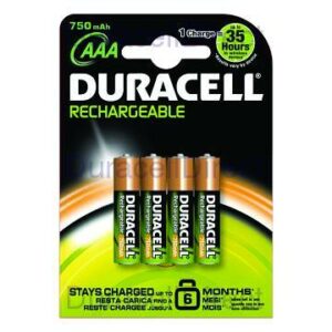 DURACELL SUPREME PILA RICARICABILE IN CONFEZIONE MINI STILO AAA DA 4 PZ 750MAH HR3-B