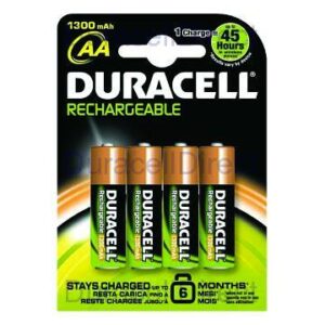 DURACELL SUPREME PILA RICARICABILE IN CONFEZIONE STILO AA DA 4 PZ 1300mAh MIGNON/HR6