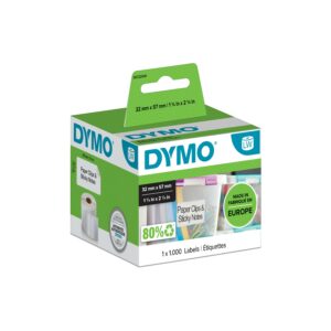 ORIGINALE DYMO Etichette Bianco S0722540 11354 Etichette, 57x32mm, bianco, 1000 pezzi.