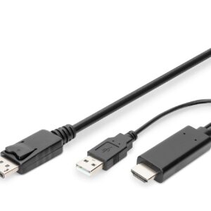 Digitus Cavo Adattatore Da 4K Hdmi - Da Hdmi A Displayport Mt 2