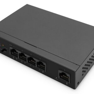 Digitus Switch 4 Porte Gigabit Poe Unmanaged, 1 Uplink