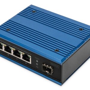 Digitus Switch Di Rete Gigabit Ethernet A 4 Porte, Industriale, Non Gestito, 1 Uplink Sfp