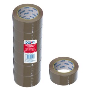 Dohe Confezione da 6 nastri adesivi in polipropilene - Misure 48 mm x 66 m - Colore marrone