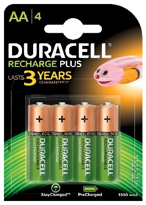 Duracell 4 LR06 1300mAh Batteria ricaricabile Nichel-Metallo Idruro (NiMH)