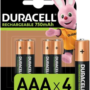 Duracell AAA (4pcs) Batteria ricaricabile Mini Stilo AAA Nichel-Metallo Idruro (NiMH)