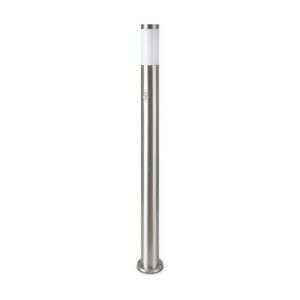 E27 Bollard Lamp 110cm with PIR Sensor Stainless Steel Satin Nickel IP44