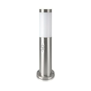 E27 Bollard Lamp 45cm PIR Sensor with Stainless Steel Body Satin Nickel IP44