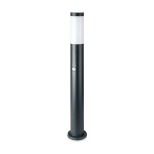 E27 Bollard Lamp 80cm with PIR Sensor Stainless Steel Grey IP44