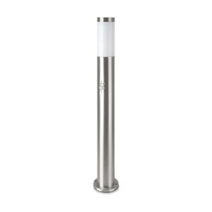 E27 Bollard Lamp 80cm with PIR Sensor Stainless Steel Satin Nickel IP44